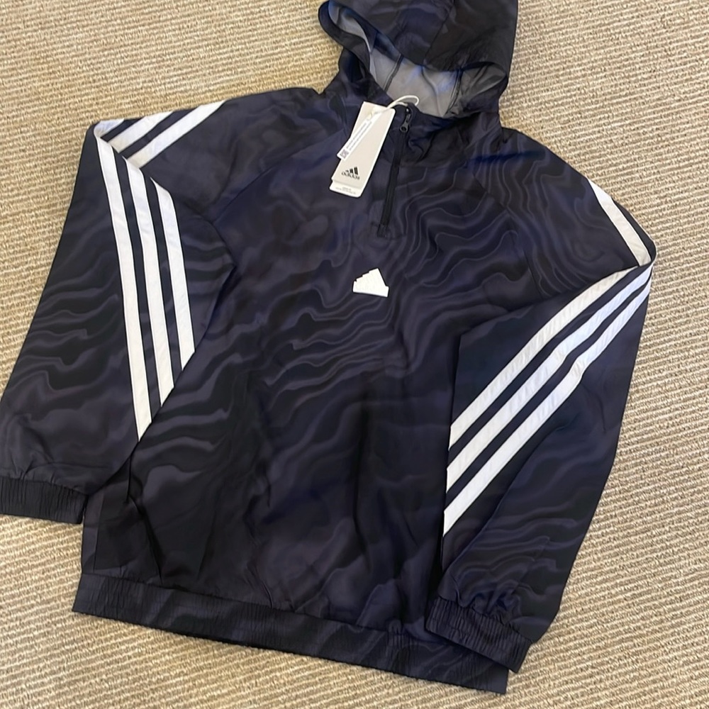 Adidas men’s size small windbreaker, black new